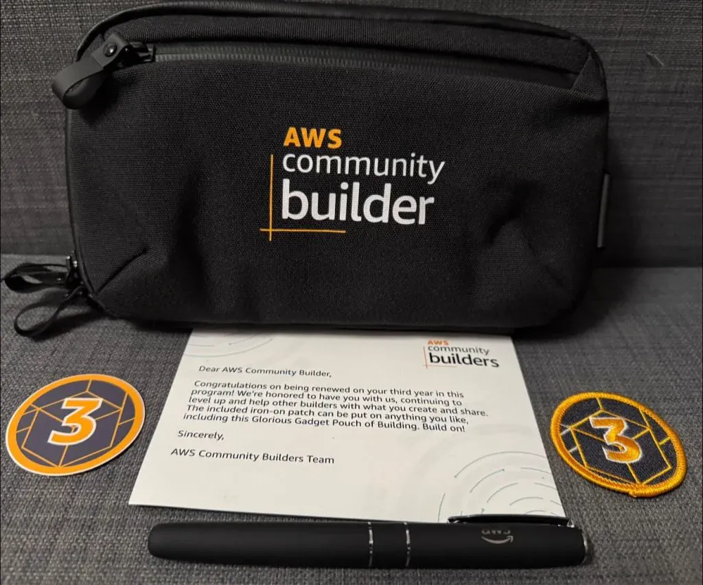 AWS Community Builder swag year 3