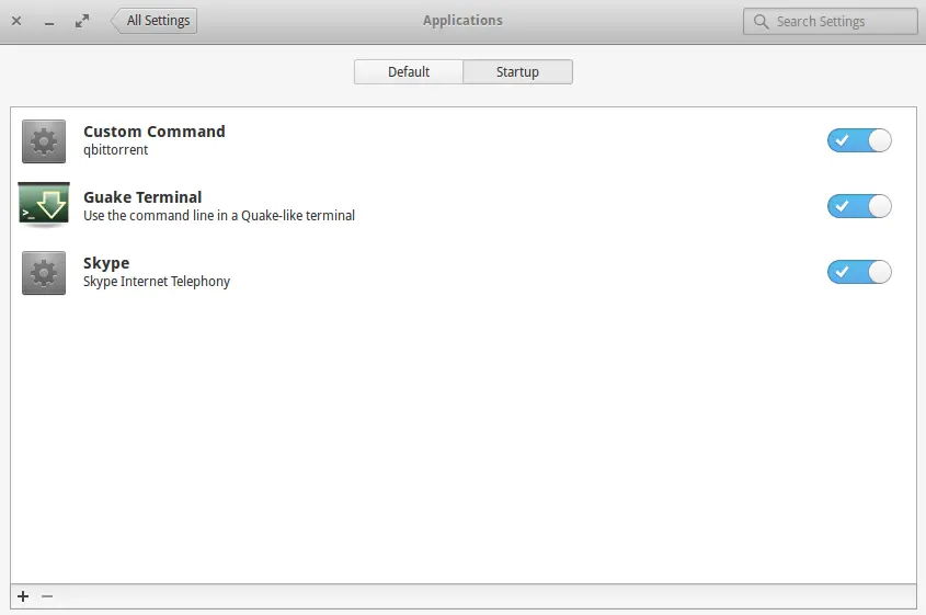 Guake added to Startup Applications