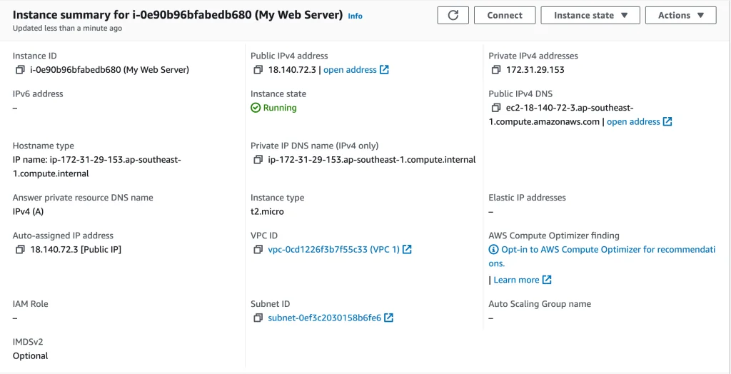 Amazon EC2 - Instance Summary