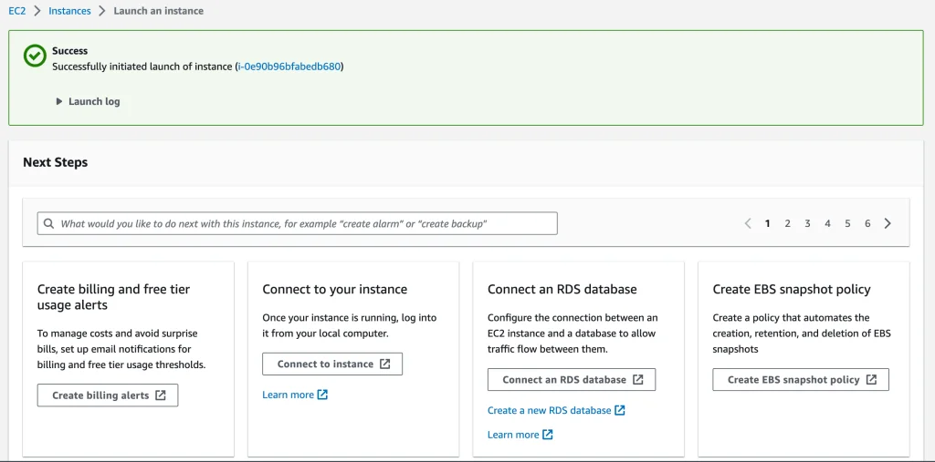 AWS EC2 Instance - Instance created